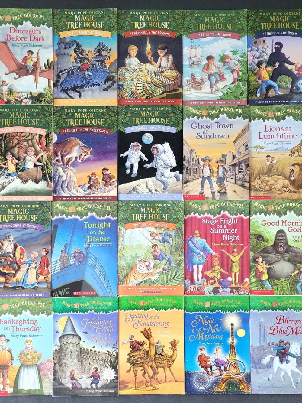 MAGIC TREE HOUSE AND MERLIN MISSIONS LOT OF 20 BOOKS SCHOLASTIC WITH STICKERS